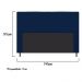 Cabeceira Estofada Dama 140 cm Casal Com Botonê  Suede Azul Marinho - Amarena Móveis