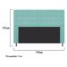Cabeceira Estofada Dama 140 cm Casal Com Botonê  Suede Azul Tiffany - Amarena Móveis