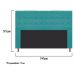 Cabeceira Estofada Dama 140 cm Casal Com Botonê  Suede Azul Turquesa - Amarena Móveis
