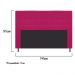 Cabeceira Estofada Dama 140 cm Casal Com Botonê  Suede Pink - Amarena Móveis