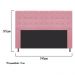 Cabeceira Estofada Dama 140 cm Casal Com Botonê  Suede Rosa Bebê - Amarena Móveis