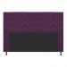 Cabeceira Estofada Dama 140 cm Casal Com Botonê  Suede Roxo - Amarena Móveis