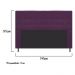 Cabeceira Estofada Dama 140 cm Casal Com Botonê  Suede Roxo - Amarena Móveis