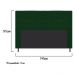 Cabeceira Estofada Dama 140 cm Casal Com Botonê  Suede Verde - Amarena Móveis