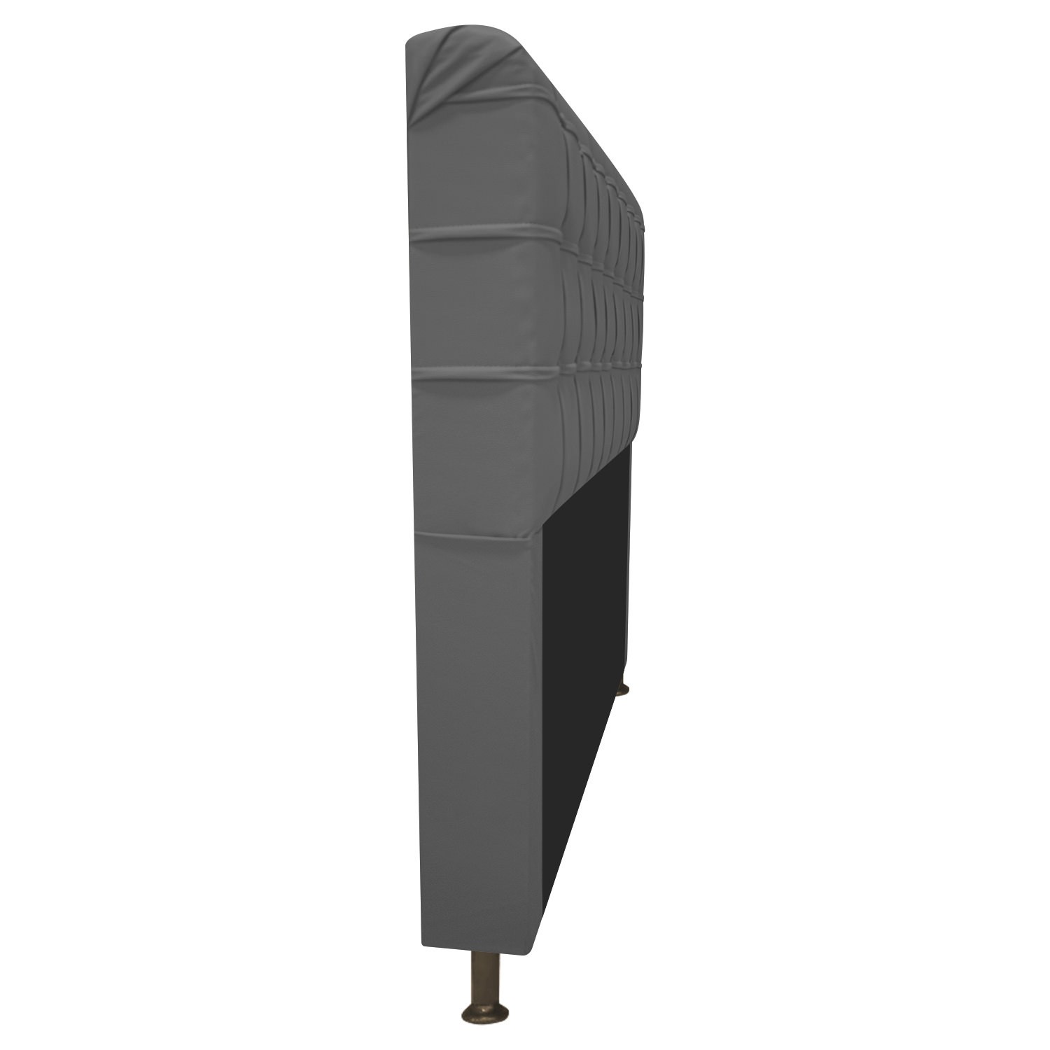 Cabeceira Estofada Dama 140 cm Casal Com Strass  Corano Cinza - Amarena Móveis