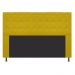 Cabeceira Estofada Dama 140 cm Casal Com Strass  Suede Amarelo - Amarena Móveis