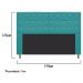 Cabeceira Estofada Dama 140 cm Casal Com Strass  Suede Azul Turquesa - Amarena Móveis