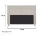 Cabeceira Estofada Dama 140 cm Casal Com Strass  Suede Bege - Amarena Móveis