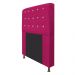 Cabeceira Estofada Dama 140 cm Casal Com Strass  Suede Pink - Amarena Móveis