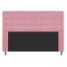 Cabeceira Estofada Dama 140 cm Casal Com Strass  Suede Rosa Bebê - Amarena Móveis