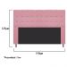 Cabeceira Estofada Dama 140 cm Casal Com Strass  Suede Rosa Bebê - Amarena Móveis