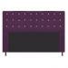 Cabeceira Estofada Dama 140 cm Casal Com Strass  Suede Roxo - Amarena Móveis