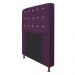 Cabeceira Estofada Dama 140 cm Casal Com Strass  Suede Roxo - Amarena Móveis