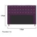 Cabeceira Estofada Dama 140 cm Casal Com Strass  Suede Roxo - Amarena Móveis