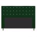 Cabeceira Estofada Dama 140 cm Casal Com Strass  Suede Verde - Amarena Móveis