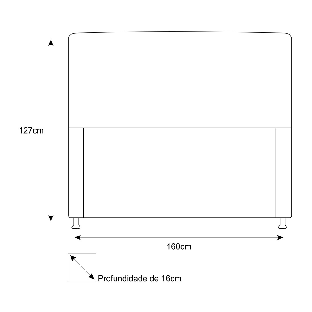 Cabeceira Estofada Dama 160 cm Queen Size Com Botonê Corano Branco - Amarena Móveis