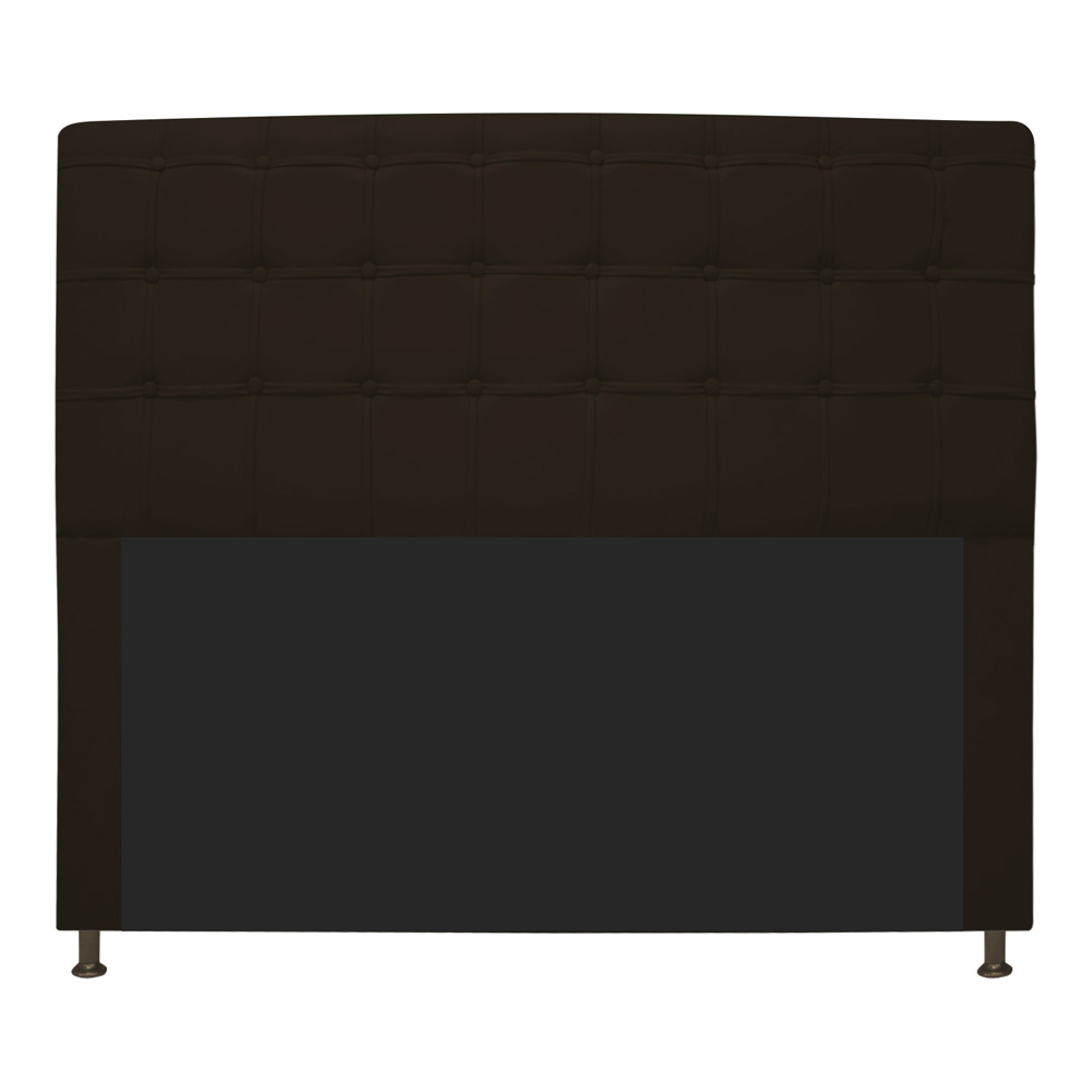 Cabeceira Estofada Dama 160 cm Queen Size Com Botonê Corano Marrom - Amarena Móveis