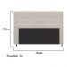 Cabeceira Estofada Dama 160 cm Queen Size Com Botonê Suede Bege - Amarena Móveis