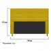Cabeceira Estofada Dama 160 cm Queen Size Com Strass Suede Amarelo - Amarena Móveis