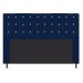 Cabeceira Estofada Dama 160 cm Queen Size Com Strass Suede Azul Marinho - Amarena Móveis