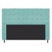 Cabeceira Estofada Dama 160 cm Queen Size Com Strass Suede Azul Tiffany - Amarena Móveis