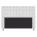 Cabeceira Estofada Dama 160 cm Queen Size Com Strass Suede Branco - Amarena Móveis