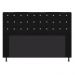 Cabeceira Estofada Dama 160 cm Queen Size Com Strass Suede Preto - Amarena Móveis