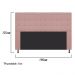 Cabeceira Estofada Dama 160 cm Queen Size Com Strass Suede Rosê - Amarena Móveis