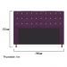 Cabeceira Estofada Dama 160 cm Queen Size Com Strass Suede Roxo - Amarena Móveis