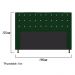 Cabeceira Estofada Dama 160 cm Queen Size Com Strass Suede Verde - Amarena Móveis