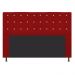 Cabeceira Estofada Dama 160 cm Queen Size Com Strass Suede Vermelho - Amarena Móveis
