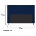 Cabeceira Estofada Dama 195 cm King Size Com Botonê Suede Azul Marinho - Amarena Móveis