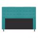 Cabeceira Estofada Dama 195 cm King Size Com Botonê Suede Azul Turquesa - Amarena Móveis