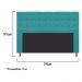 Cabeceira Estofada Dama 195 cm King Size Com Botonê Suede Azul Turquesa - Amarena Móveis