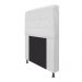 Cabeceira Estofada Dama 195 cm King Size Com Botonê Suede Branco - Amarena Móveis