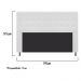 Cabeceira Estofada Dama 195 cm King Size Com Botonê Suede Branco - Amarena Móveis
