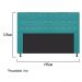 Cabeceira Estofada Dama 195 cm King Size Com Strass Suede Azul Turquesa - Amarena Móveis