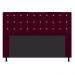 Cabeceira Estofada Dama 195 cm King Size Com Strass Suede Bordô - Amarena Móveis