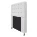 Cabeceira Estofada Dama 195 cm King Size Com Strass Suede Branco - Amarena Móveis