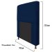 Cabeceira Estofada Dama 90 cm Solteiro Com Botonê  Suede Azul Marinho - Amarena Móveis