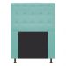 Cabeceira Estofada Dama 90 cm Solteiro Com Botonê  Suede Azul Tiffany - Amarena Móveis