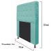 Cabeceira Estofada Dama 90 cm Solteiro Com Botonê  Suede Azul Tiffany - Amarena Móveis