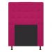 Cabeceira Estofada Dama 90 cm Solteiro Com Botonê  Suede Pink - Amarena Móveis