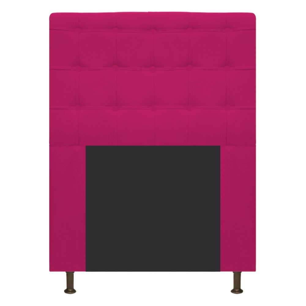 Cabeceira Estofada Dama 90 cm Solteiro Com Botonê  Suede Pink - Amarena Móveis