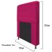 Cabeceira Estofada Dama 90 cm Solteiro Com Botonê  Suede Pink - Amarena Móveis