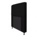 Cabeceira Estofada Dama 90 cm Solteiro Com Botonê  Suede Preto - Amarena Móveis