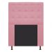 Cabeceira Estofada Dama 90 cm Solteiro Com Botonê  Suede Rosa Bebê - Amarena Móveis