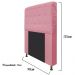 Cabeceira Estofada Dama 90 cm Solteiro Com Botonê  Suede Rosa Bebê - Amarena Móveis