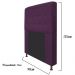 Cabeceira Estofada Dama 90 cm Solteiro Com Botonê  Suede Roxo - Amarena Móveis