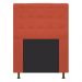 Cabeceira Estofada Dama 90 cm Solteiro Com Botonê  Suede Terracota - Amarena Móveis